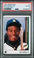 1989 Upper Deck #1 Ken Griffey Jr. RC Rookie Card (PSA Graded 4)