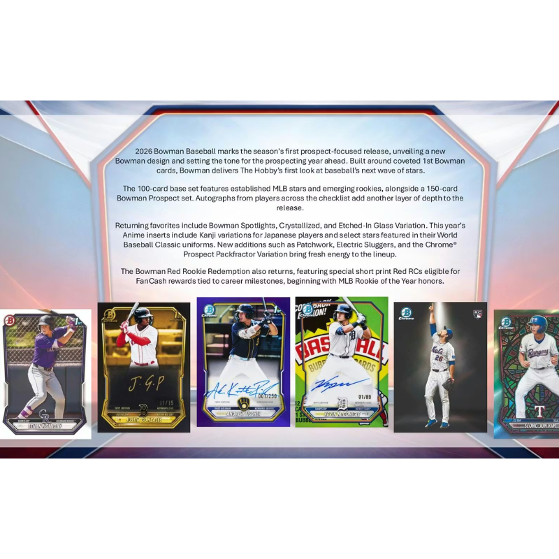 2026 Bowman Baseball Hobby 12 Box Case